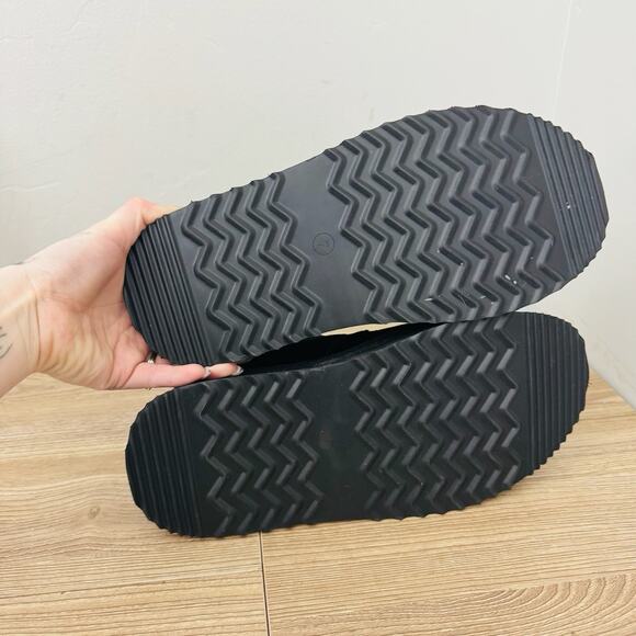 Women’s Black Platform Fur Lined Mary Jane Slipper Size 7 - Picture 8 of 10